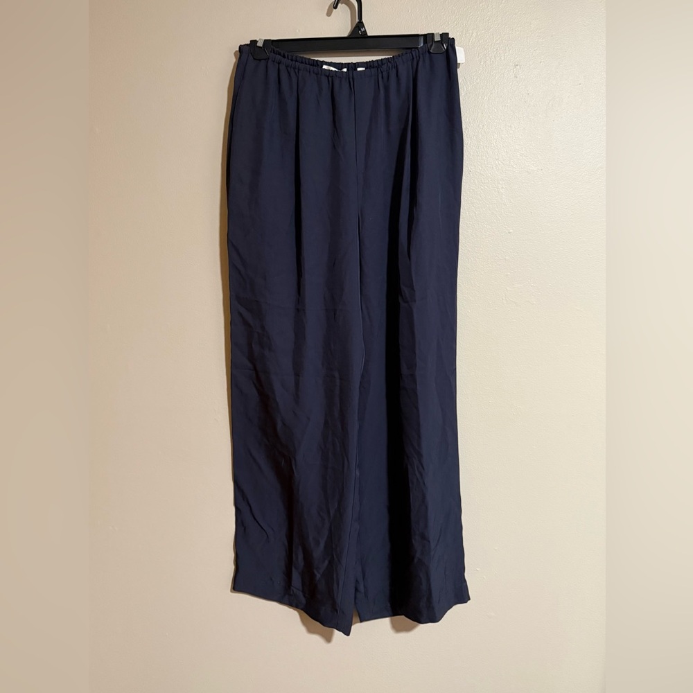 Vince Wide Seamed Leg Pant Trousers V682721879 Coastal Blue Size Large NWT $325